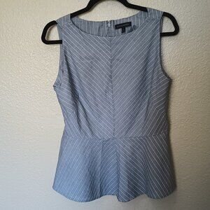Banana Republic Pinstriped Peplum Blouse